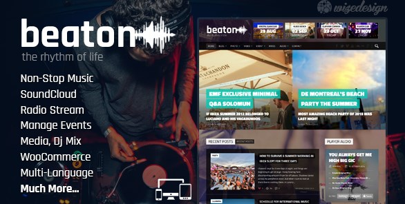 Beaton - Music Radio & Events WordPress Theme