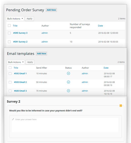 YITH WooCommerce Pending Order Survey Premium